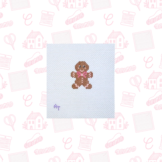 Mini Gingerbread Needlepoint Canvas, 18 Mesh, 1.5"x1.5" Design Size