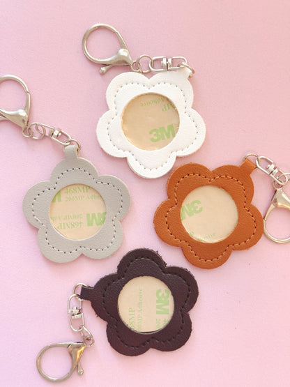 Needlepoint Self Finishing Flower Key Fob Bag Tag Adhesive Finishing Keychain