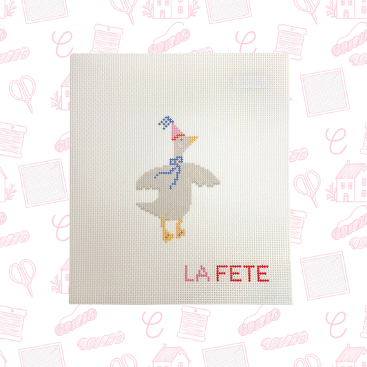 Goose Party Animal Needlepoint Canvas, 13 Mesh, 3"x4" Design Size