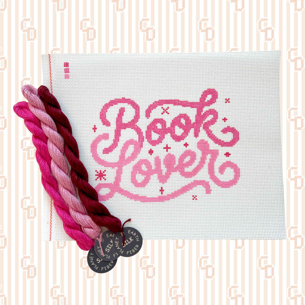 Book Lover Needlepoint Canvas, 13 Mesh, 8"X6" Design Size