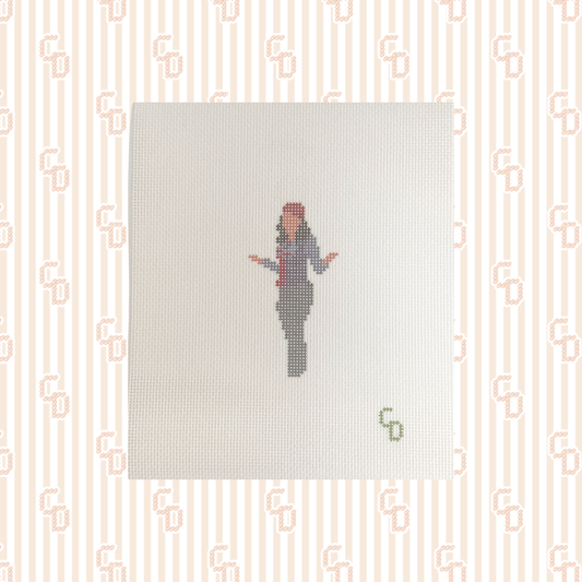 Lorelai Needlepoint Canvas, 18 Mesh, ~1.5" x3" Design Size