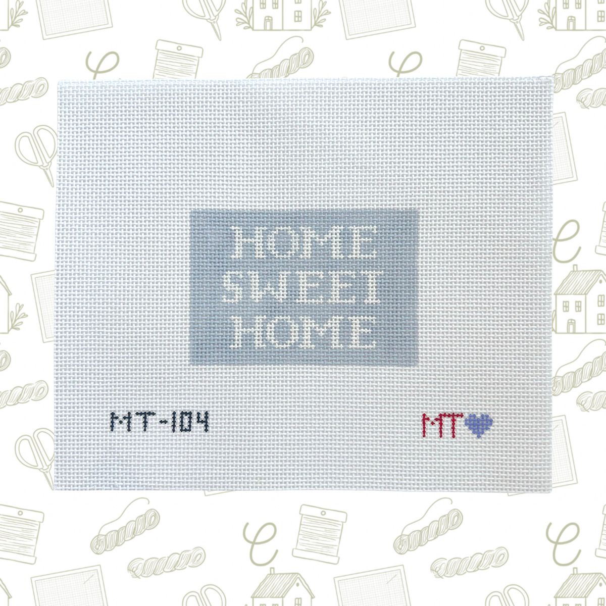 Home Sweet Home Sign Needlepoint Canvas, 13 Mesh