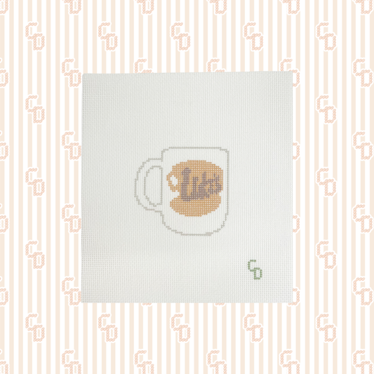 Luke's Coffee Cup Needlepoint Canvas, 18 Mesh, 3"x3" Design Size
