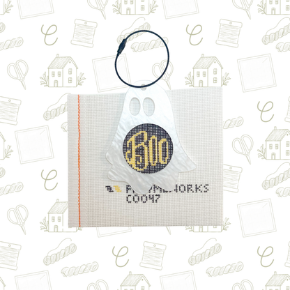 Boo Mini Round Needlepoint Canvas, 18 Mesh, 1.75" Round Design Size