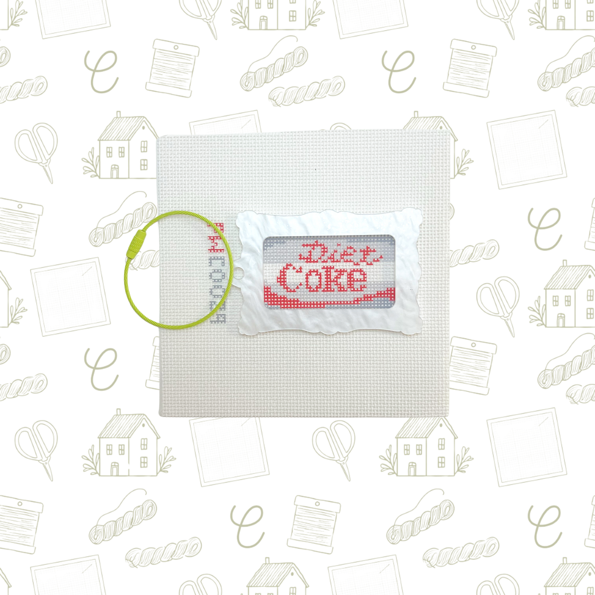 Ornate Frame Self Finishing Bag Tag