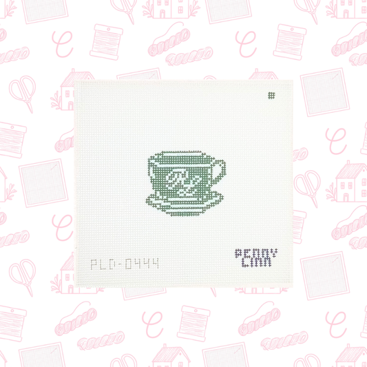 Tiny Ralph's Cup Needlepoint Canvas, 18 mesh, 2" x 2" Design Size