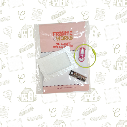 Ornate Frame Self Finishing Bag Tag