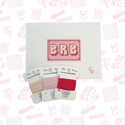 BRB Luggage Tag Needlepoint Canvas, 18 Mesh, 3"X2" Design Size