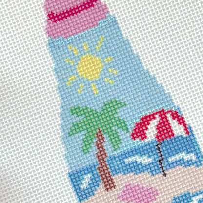 Summer Lava Lamp Needlepoint Canvas, Retro Needlepoint, Summer Needlepoint Canvas, 2x7 Design, 18 Mesh