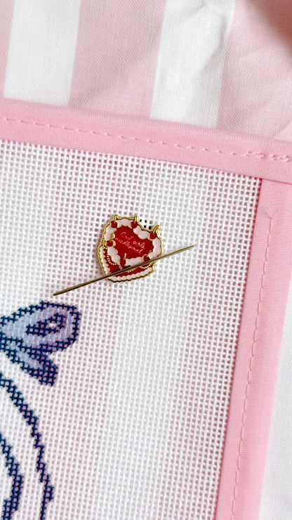 Cool Girls Needlepoint Needle minder, Aesthetic Cake Needle minder, Whimsical Needle minder