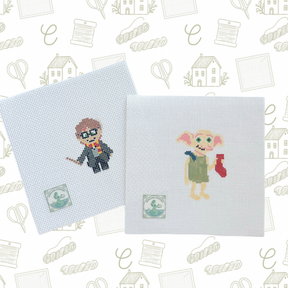 Mini HP Wizard Character Boy Needlepoint Canvas, 13 Mesh, 2x3 Design