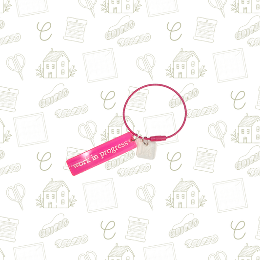Pink Work In Progress Thread Ring