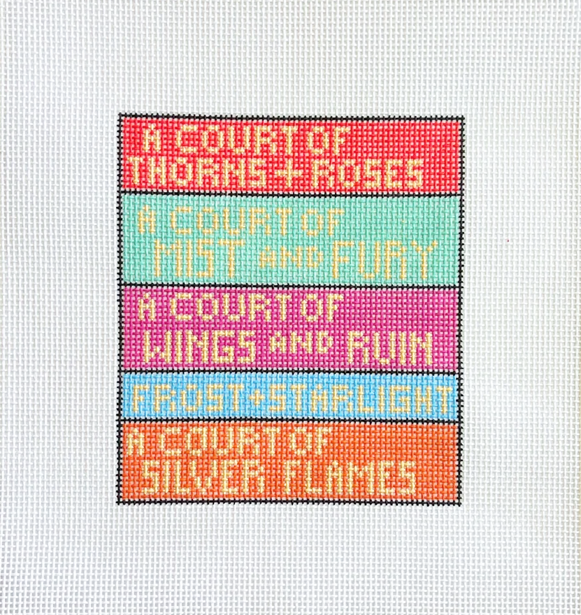 ACOTAR Series Book Needlepoint Canvas, 13 Mesh, 5x5 Design, ACOTAR needlepoint