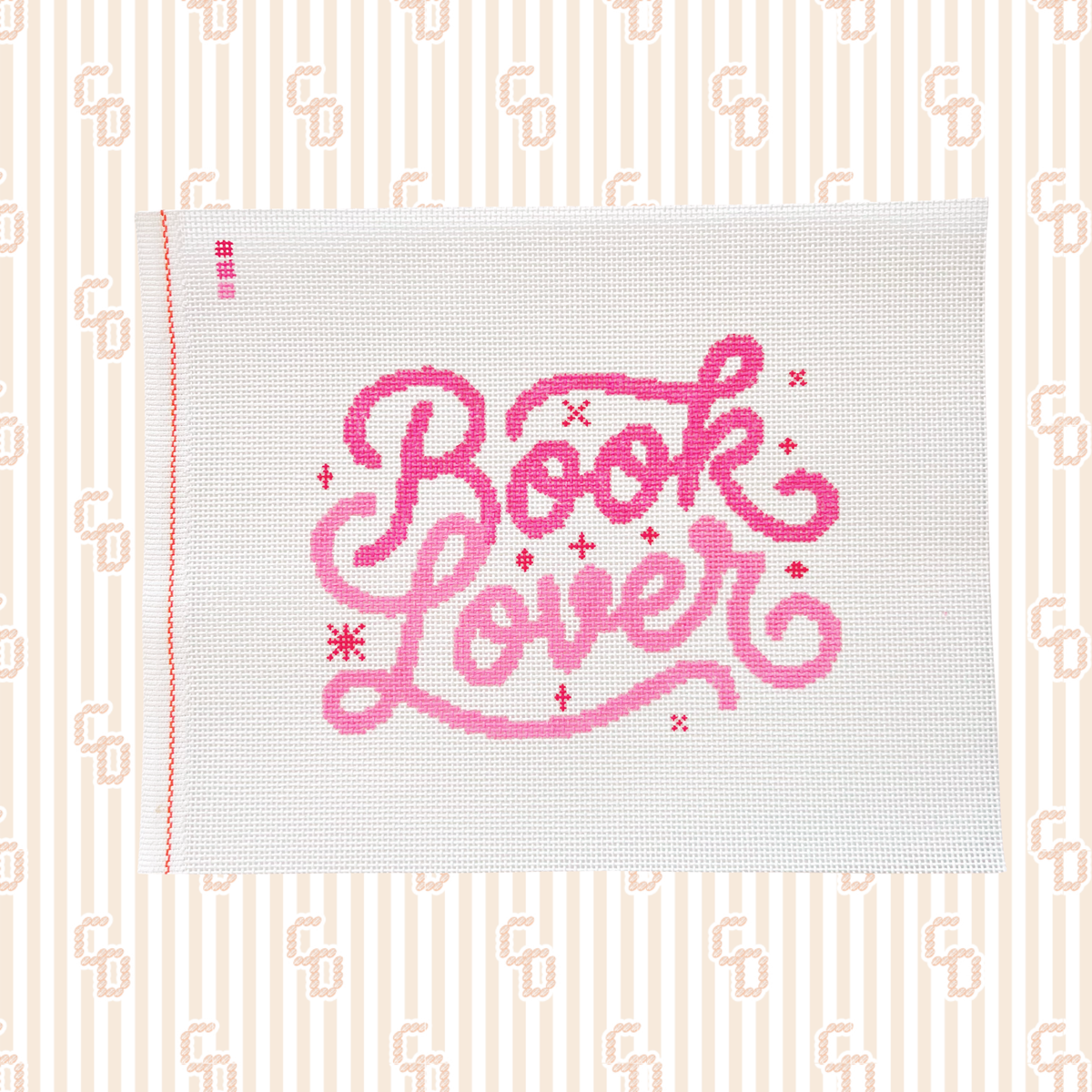 Book Lover Needlepoint Canvas, 13 Mesh, 8"X6" Design Size