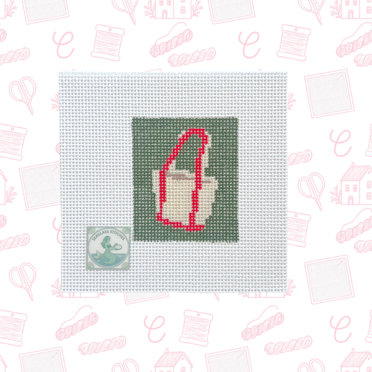 Mini Tote Bag Needlepoint Canvas, 13 Mesh, 2.5"x3" Design Size, Can be personalized