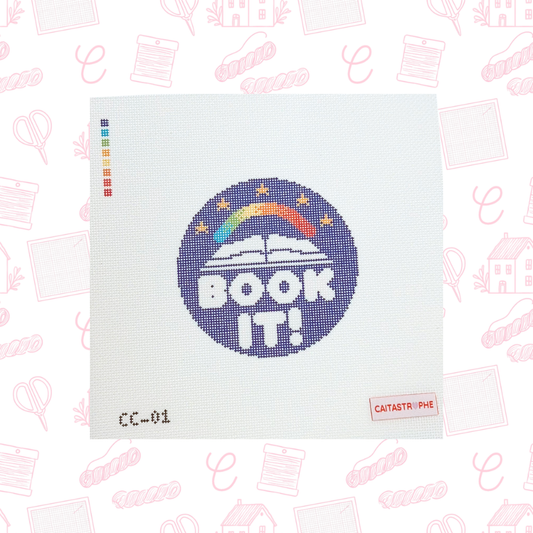 Book It Needlepoint Canvas, 18 Mesh, 4" Round
