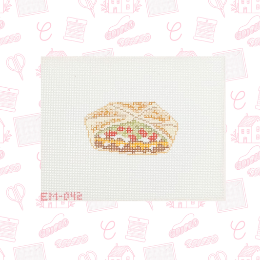 Crunch Wrap needlepoint Canvas, 18 Mesh, 1.8 x 3.2 inches Design Size