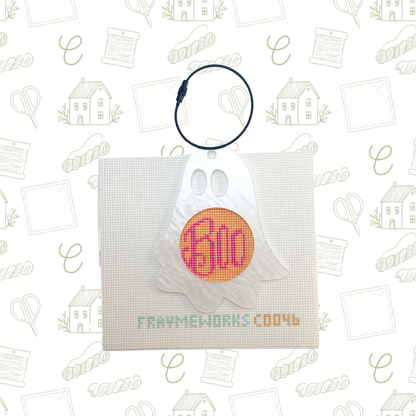 Boo Mini Round Needlepoint Canvas, 18 Mesh, 1.75" Round Design Size