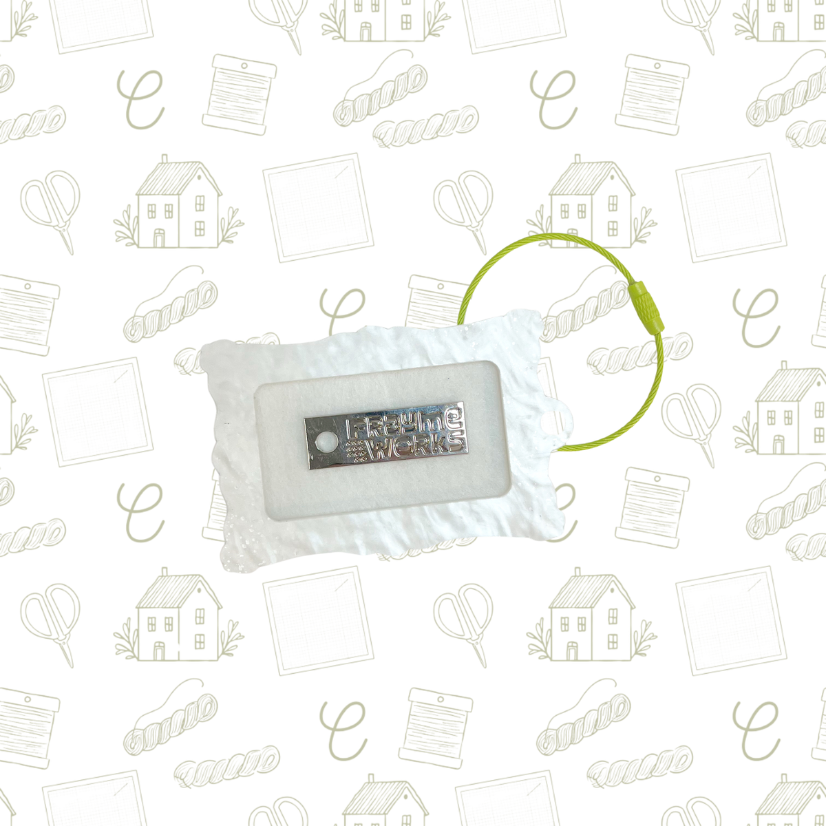 Ornate Frame Self Finishing Bag Tag
