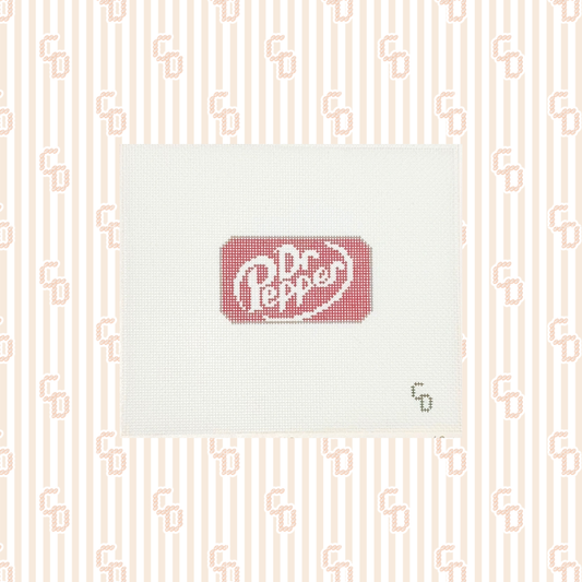 Dr. Soda Can Needlepoint Canvas, 18 Mesh, ~3"x2" Design Size