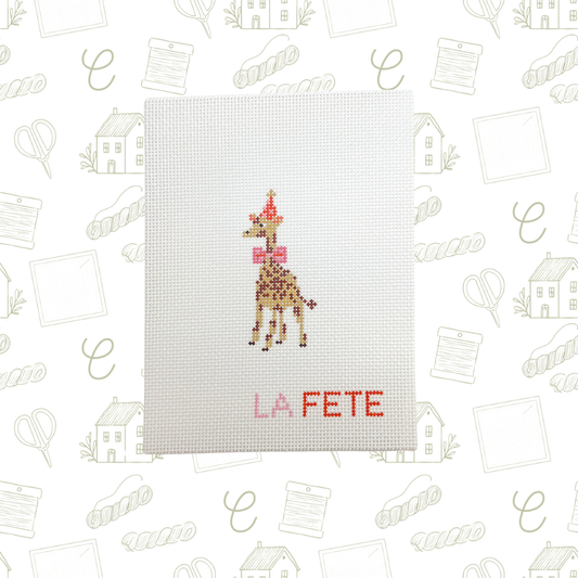 Giraffe Part Animal Needlepoint Canvas, 13 Mesh, ~2"x3.5" Design Size