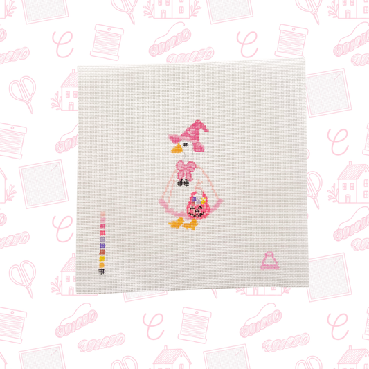 Ghost Goose Needlepoint Canvas, 18 mesh, 2.5"x5" Design Size