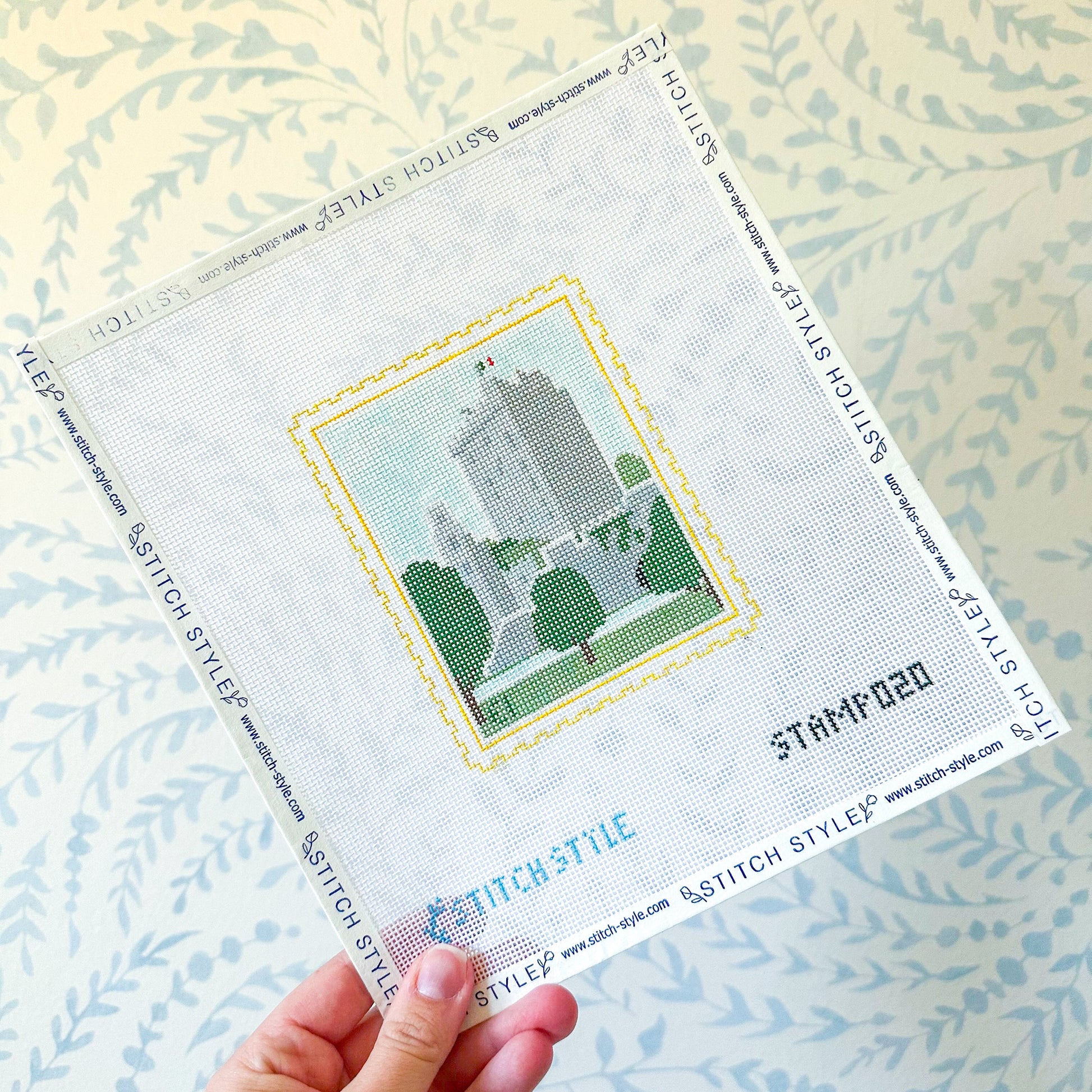 Ireland Blarney Castle Travel Stamp needlepoint canvas