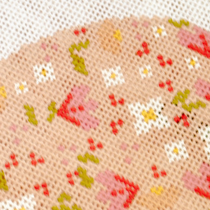 Minimal Flower 4” Round Needlepoint 18 Mesh Canvas, Trendy Needlepoint Canvas