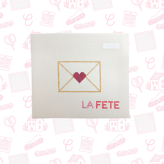 Love Note Envelope Needlepoint Canvas, 13 Mesh, 7"x6" Design Size