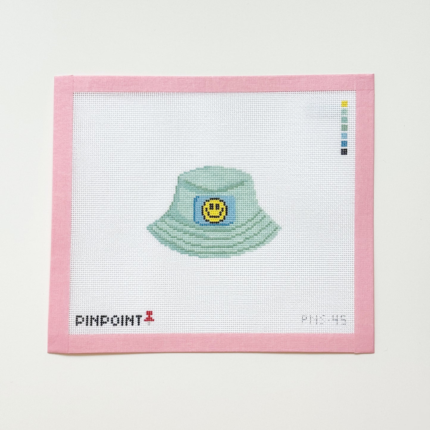 Smiley Bucket Bag Retro Y2K Needlepoint Canvas, Nostalgic Needlepoint Canvas, 18 Mesh,