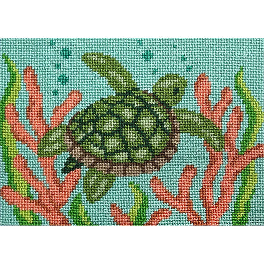 Sea Turtle Canoodles needlepoint kit