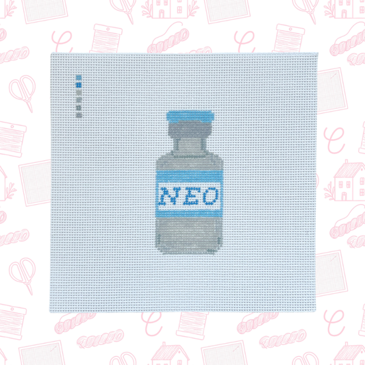 NEO Medicine Vial Needlepoint Canvas, 18 Mesh, 1.5"x2.5" Design Size