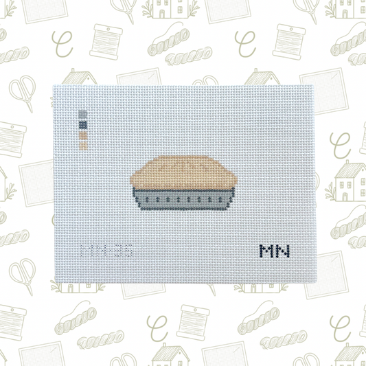 Apple Pie Needlepoint Canvas, 13 Mesh,  3”x1.5” Design Size