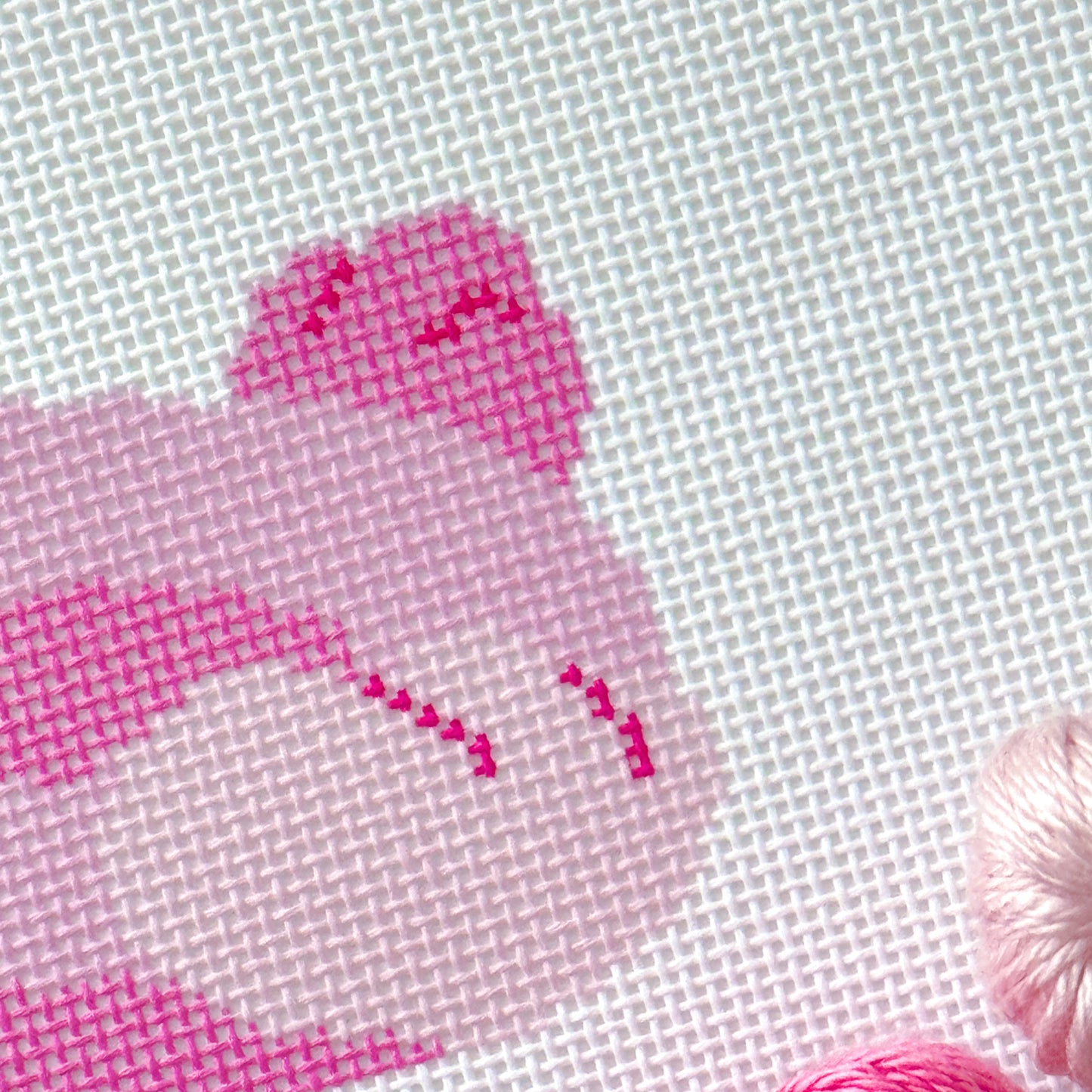 Pink Flamingo Pool Float Needlepoint Canvas, Summer Needlepoint Canvas, 18 Mesh, 4x4 Design