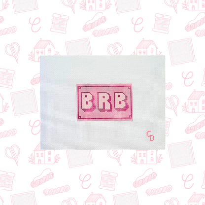 BRB Luggage Tag Needlepoint Canvas, 18 Mesh, 3"X2" Design Size