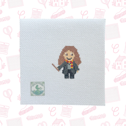 Wizard HP School Girl Needlepoint Canvas, 13 mesh, ~2"x2.5" Design Size