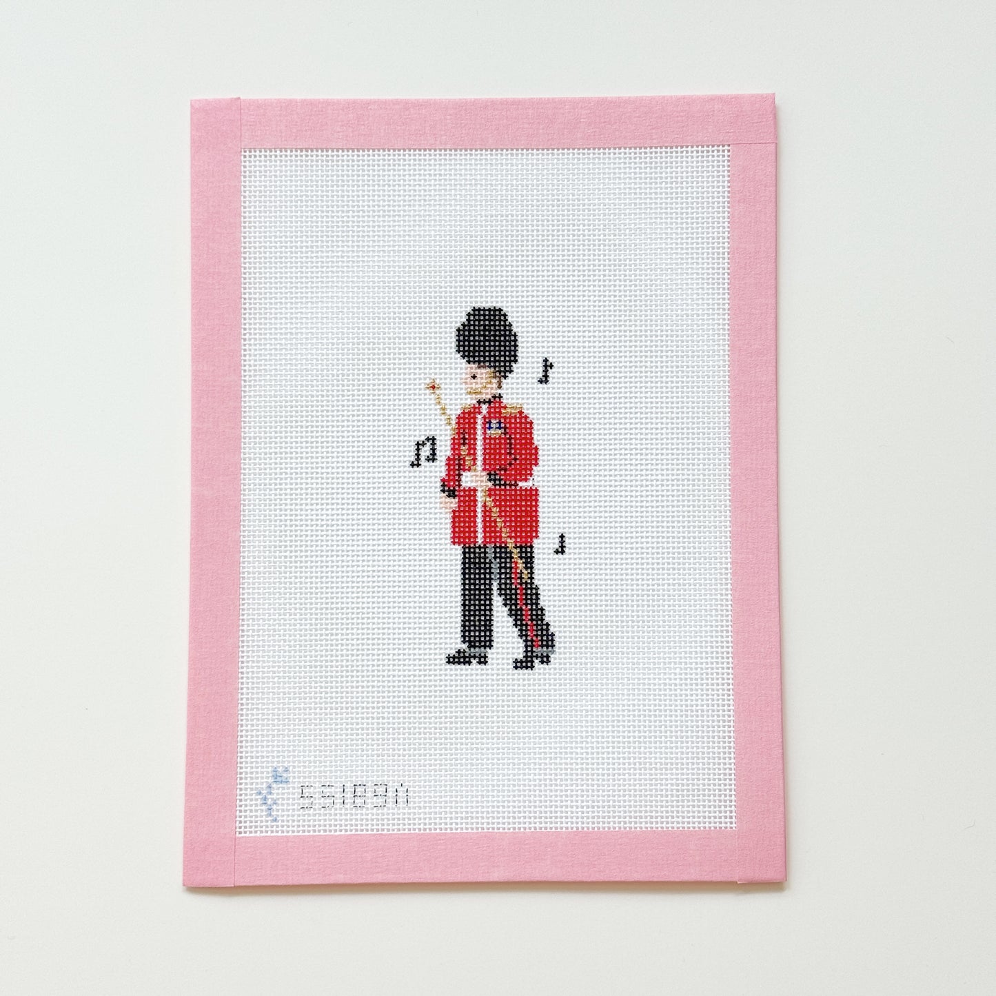 London Guard Conductor Needlepoint Canvas, 18 Mesh, 2x4.5 Design