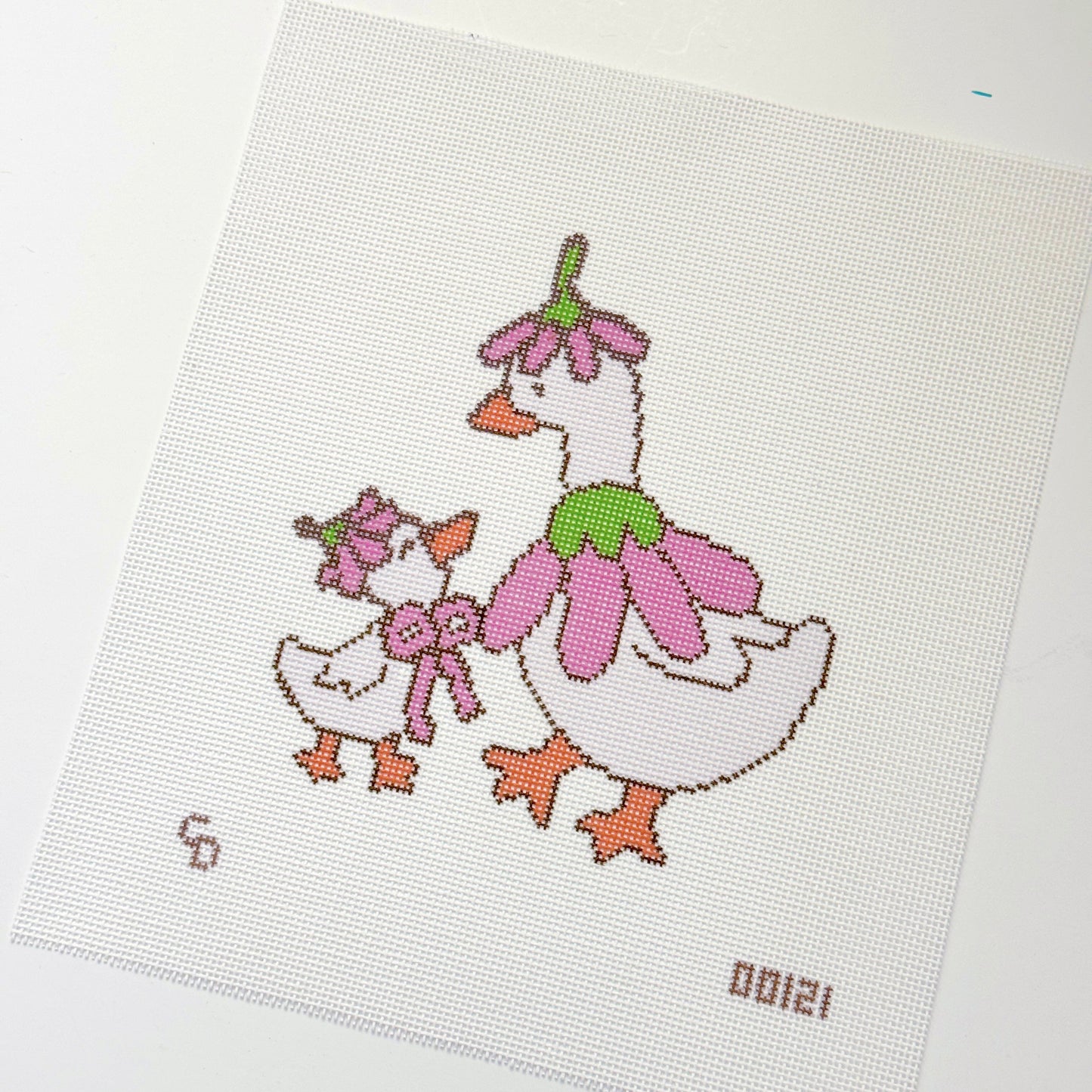 Mother Goose Hand Painted Needlepoint Canvas 18 Mesh, 6x8 Design