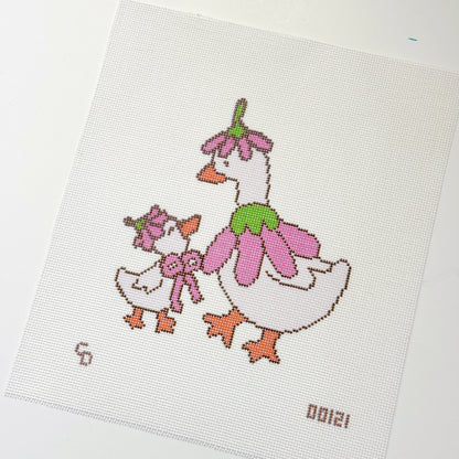 Mother Goose Hand Painted Needlepoint Canvas 18 Mesh, 6x8 Design