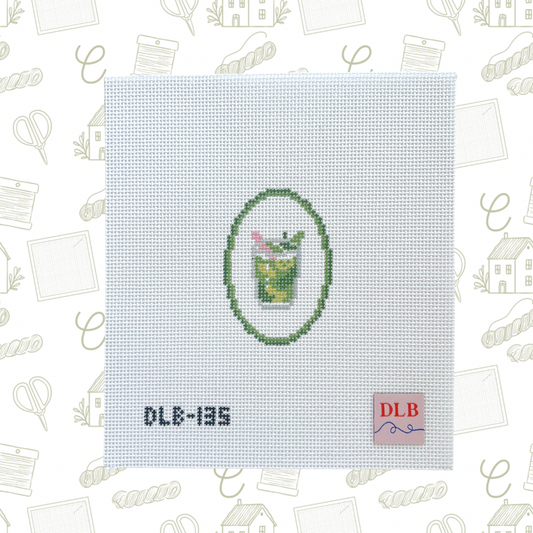 Mini Mojito Needlepoint Canvas, 14 Mesh, 2.25" x 3.25" Design Size