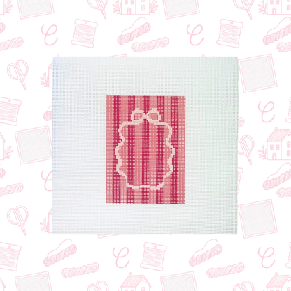 Monogram Striped Hanger Needlepoint Canvas, 18 Mesh, 3"x4.25" Design Size