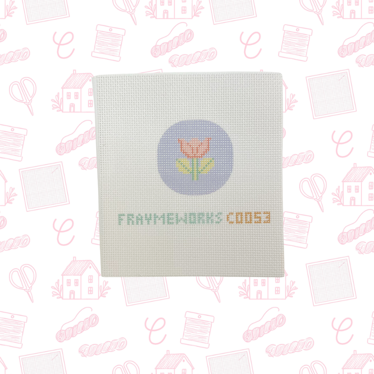 Tulip Round Needlepoint Canvas, 18 Mesh, 1.75" Round Design Size