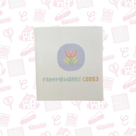 Tulip Round Needlepoint Canvas, 18 Mesh, 1.75" Round Design Size