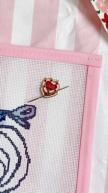 Cool Girls Needlepoint Needle minder, Aesthetic Cake Needle minder, Whimsical Needle minder