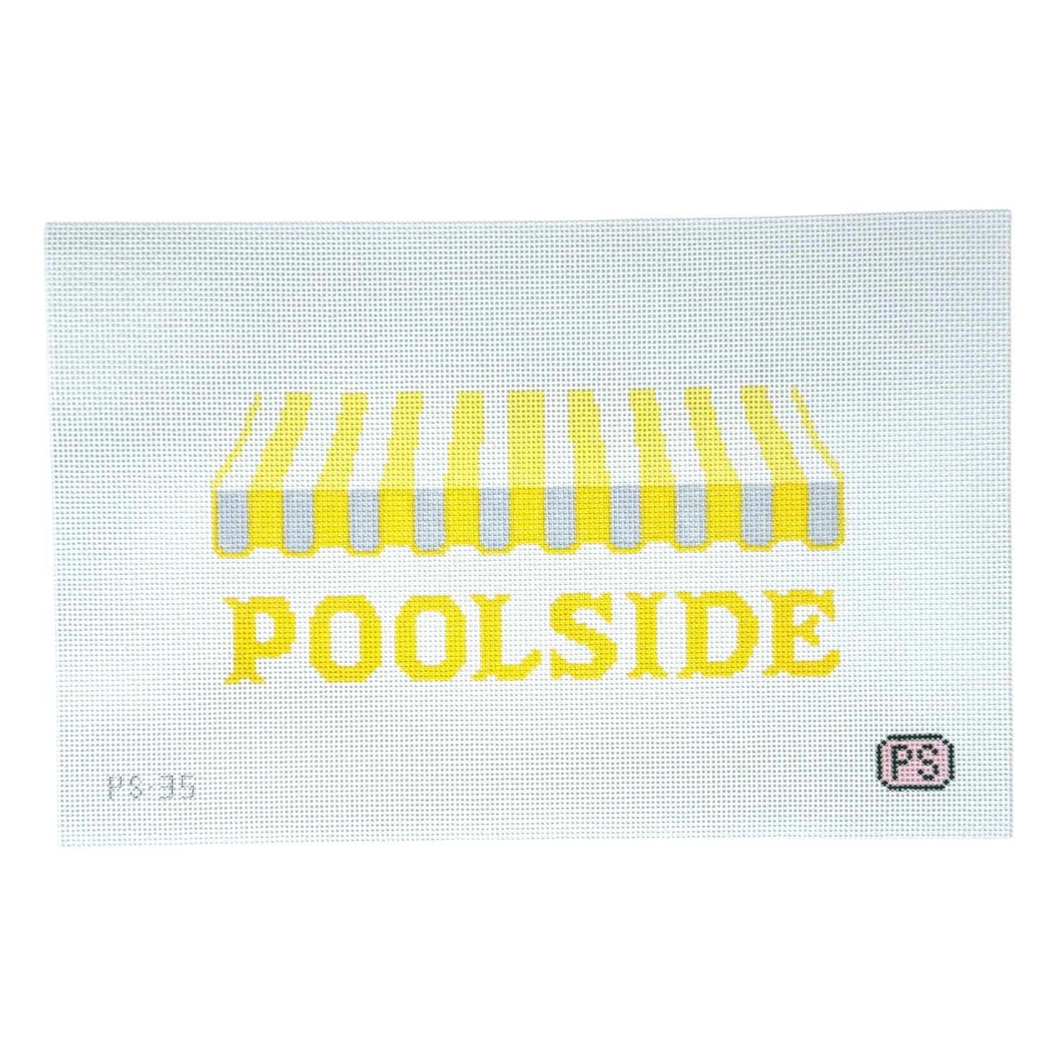 Poolside needlepoint canvas