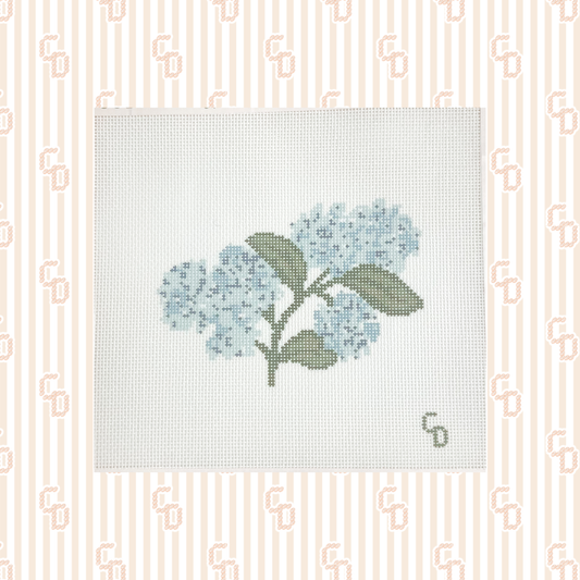 Hydrangea Bush Needlepoint Canvas, 18 Mesh, 4.5"x3" Design Size
