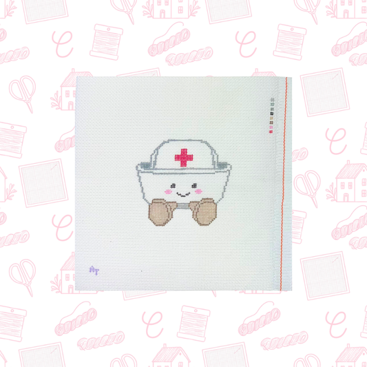 Nurse Hat Jellycat Needlepoint Canvas, 18 Mesh, 3.5"X 3.1" Design Size