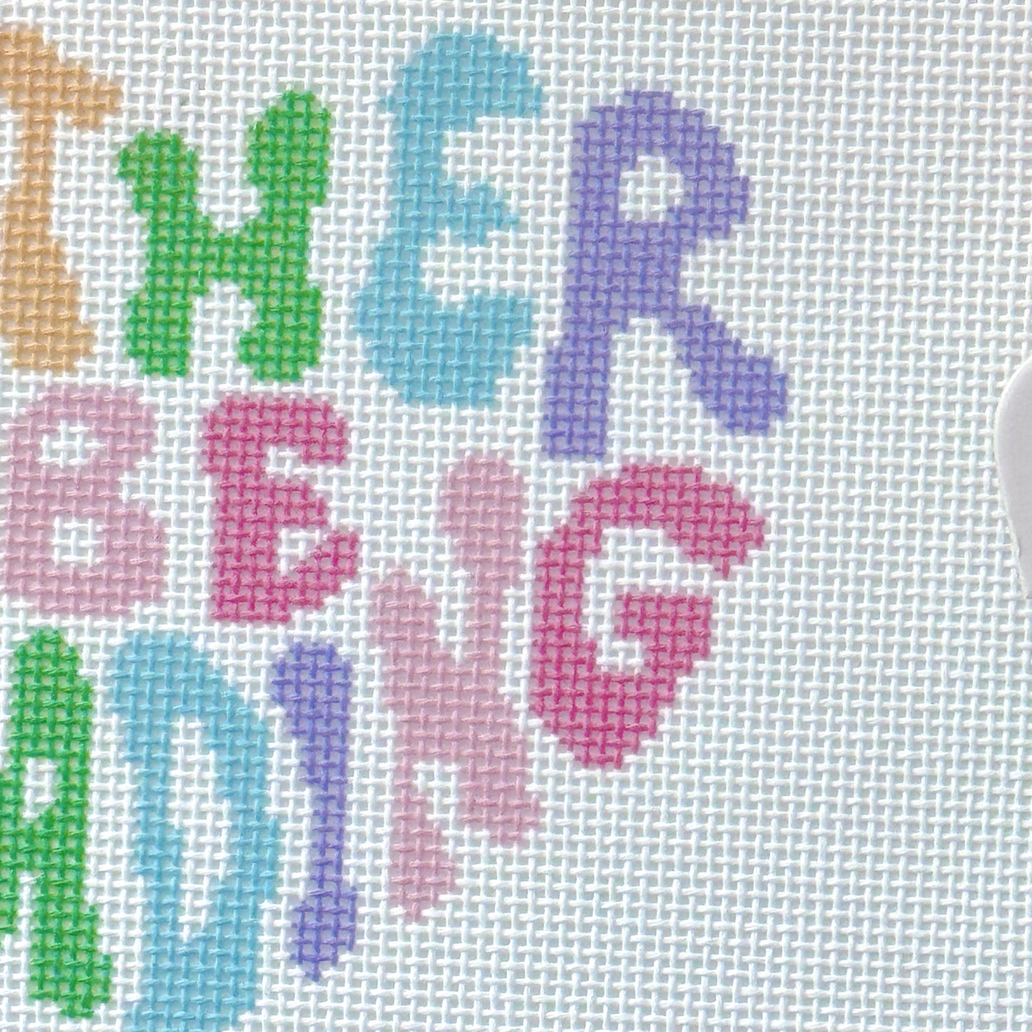 Rather Be Reading Rainbow Heart Needlepoint Canvas, Bookish Needlepoint Canvas, 18 Mesh, 4x4 Design