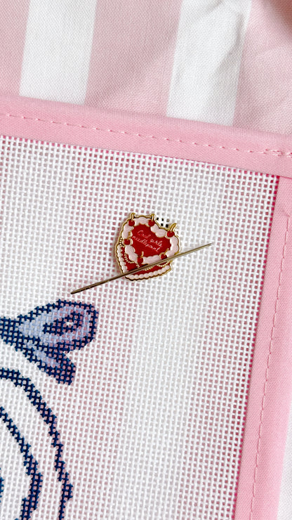 Cool Girls Needlepoint Needle minder, Aesthetic Cake Needle minder, Whimsical Needle minder
