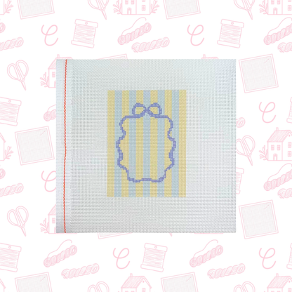 Monogram Striped Hanger Needlepoint Canvas, 18 Mesh, 3"x4.25" Design Size